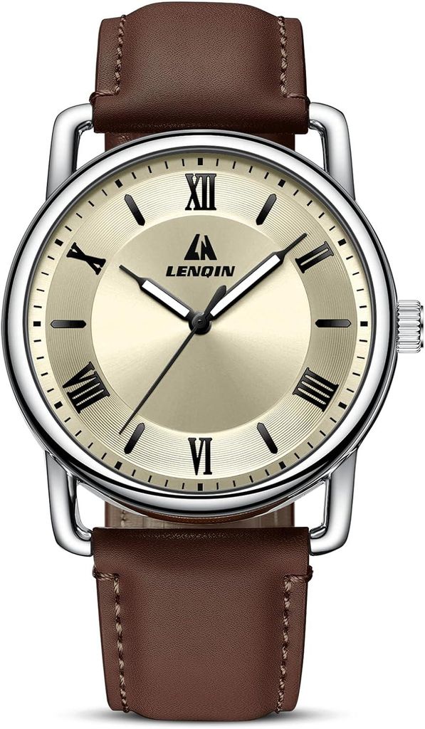 Herren Uhr Uhren Herren Analog Quarz Uhren für Männer 30M Wasserdicht Armbanduhr Herren Mode Business Leder Uhren