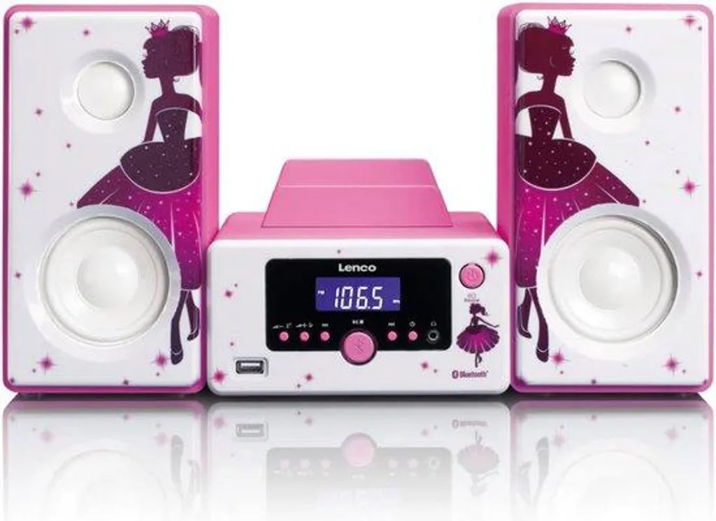 Chaîne stéréo compacte sans fil Bluetooth pour petites pièces FM USB