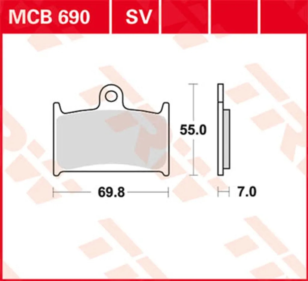 Garniture de frein frittée moto TRW Lucas MCB690SV Sinter