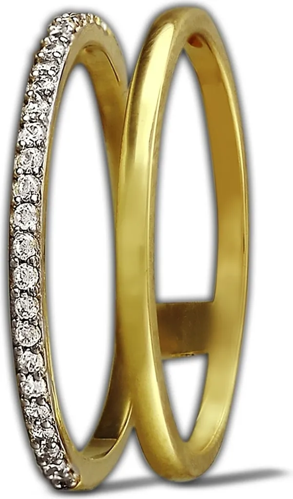Bague Double GoldDream Or 8 Carats 333 Taille 60 Zirconium D2GDR505Y60