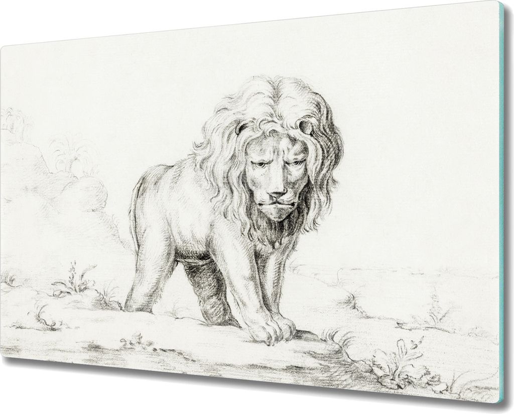 Coloray Hackbrett Kochplattenabdeckung Herdabdeckplatte 80x52 cm Schneidebrett Küchenbrett - Tier