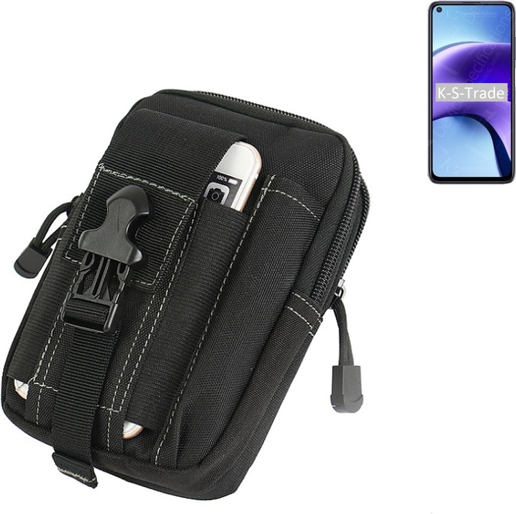 K-S-Trade Gürtel Tasche kompatibel mit Xiaomi Redmi Note 9T Gürteltasche Holster Schutz Hülle Handy Hülle Smartphone outdoor Handy-Hülle schwarz