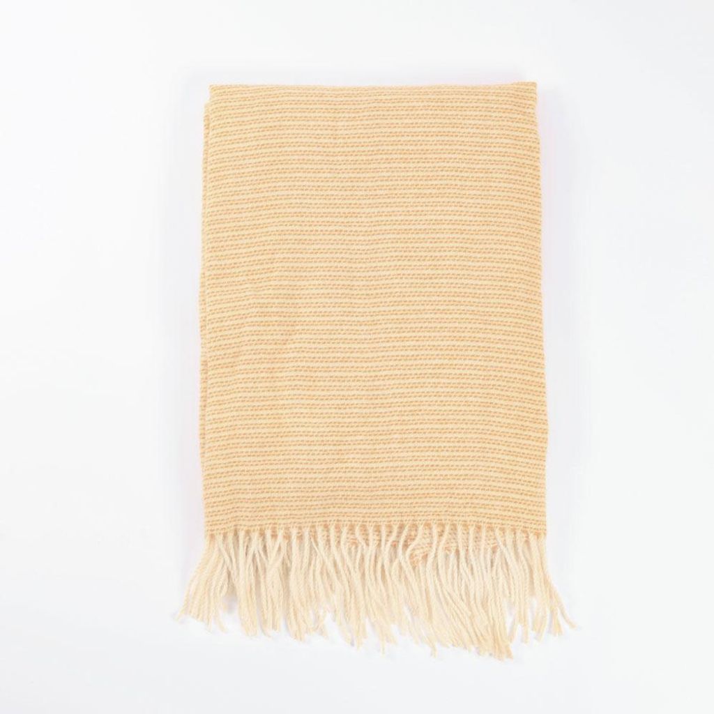 HOME DELUXE Wolldecke MILA Orange - 140 x 200 cm | Wolldecke Orange, Decke Orange, Kuscheldecke Orange,