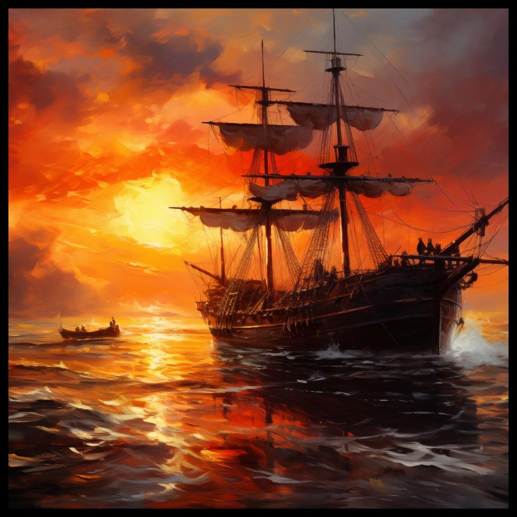 Poster 90x90cm Feuer auf Wasser