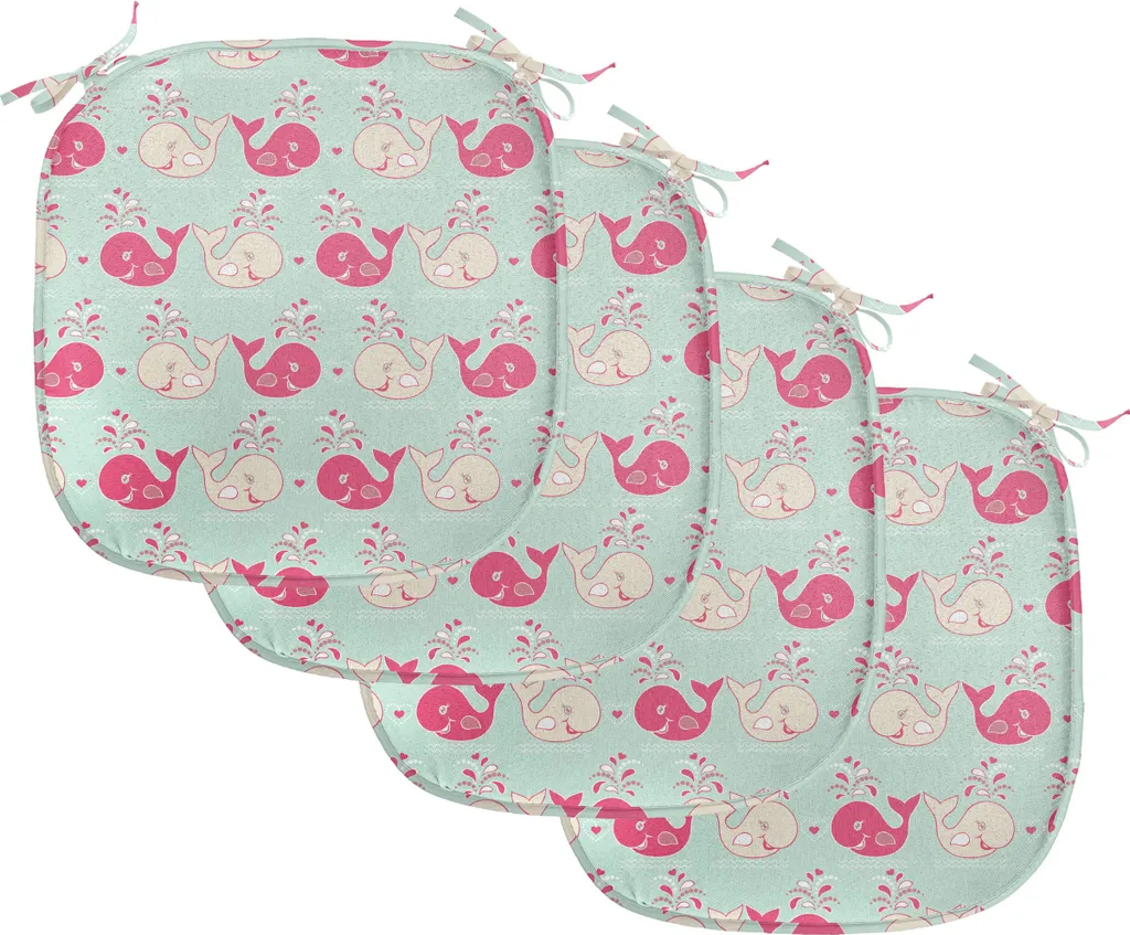 Set 4 Cuscini ABAKUHAUS 40x40 Balene Felici Rosa - Home Decor