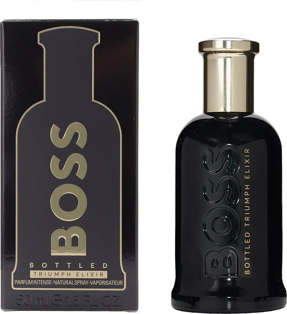 Boss Bottled Triumph Elixir Parfum 50 ml avec Notes Ambrées Vertes - 12
