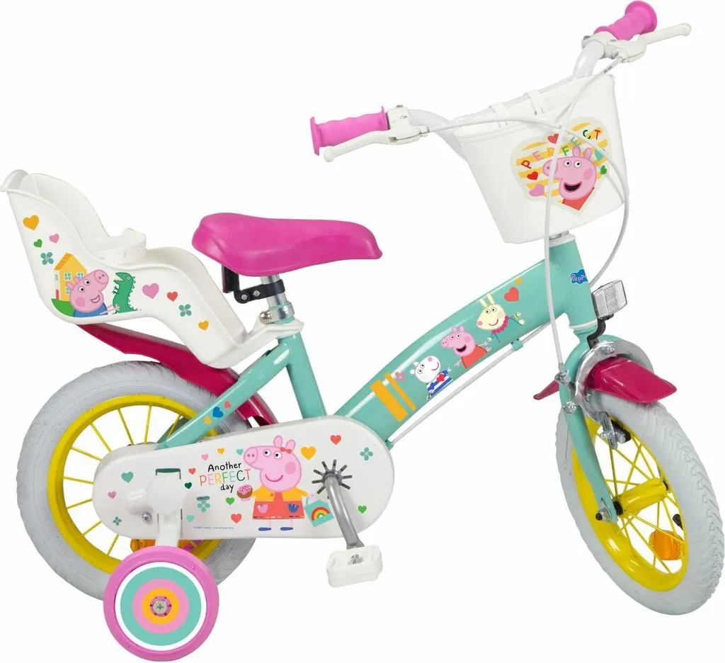 Vélo enfant 12 pouces Peppa Pig Toimsa : apprenez l'équilibre sans crainte