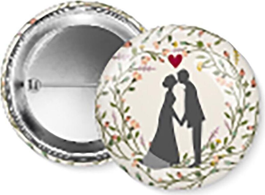 Button Hochzeit - 6er-Set