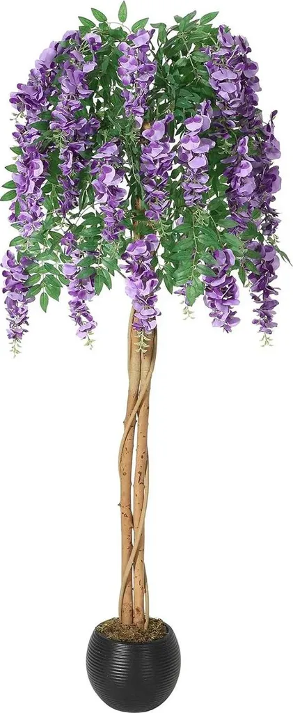 Arbre artificiel violet 3XL double tronc extérieur - Modèle Flora 240