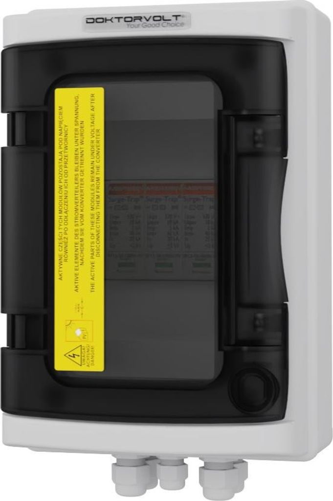Solar Anschlusskasten PV DC 1000V 1x T1 T2 Mersen 1-String PG Doktorvolt 4395