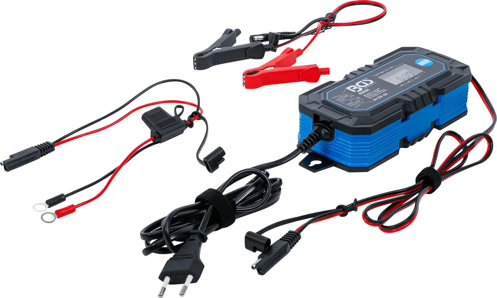 Chargeur de batterie numérique 6V 12V 4A pour moto et voiture citadine