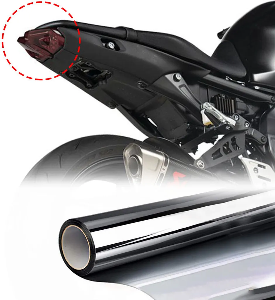 Film de protection teinté pour phares et bulle moto - Look Blackout