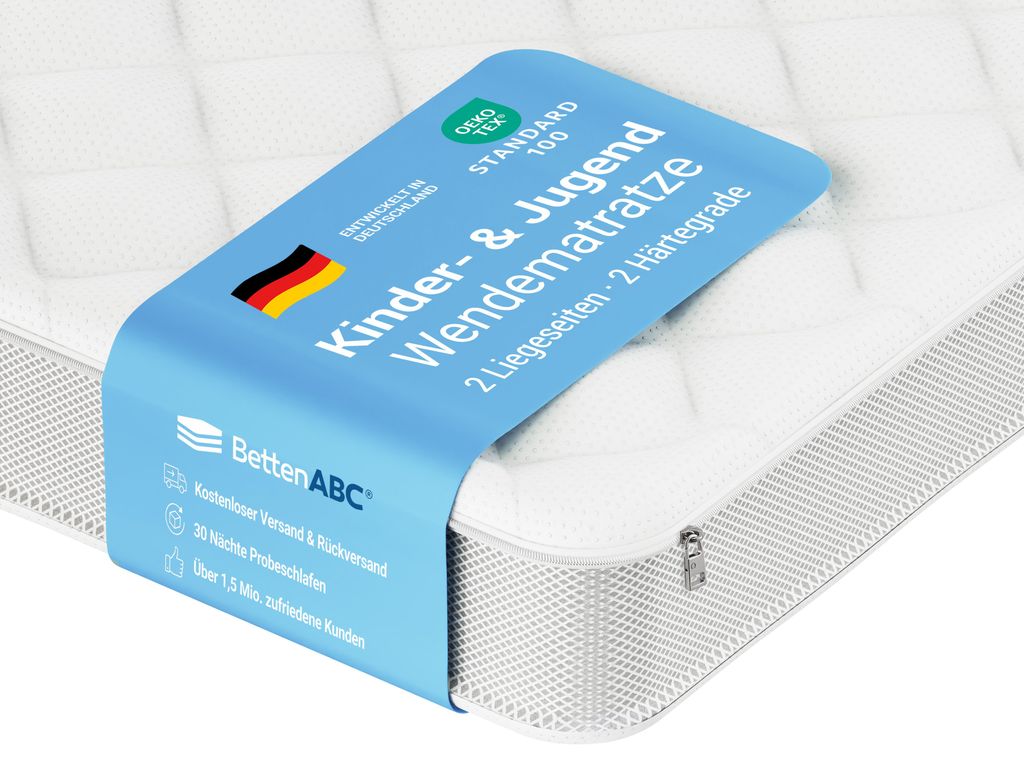 Betten-ABC Kidz Duo Wendematratze mit waschbarem Bezug, Produktbild 