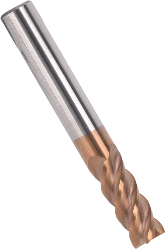 Wolframstahl-Fräser, 4-schneidig, beschichteter Schaftfräser zur Bearbeitung von Metallen HRC60¡ã (D8*60*4T)