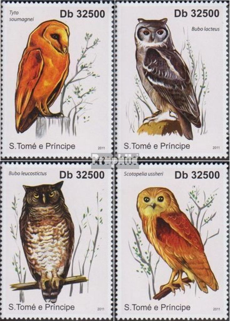 Briefmarken Sao Tome e Principe 2011 Mi 4917-4920 (kompl.Ausg.) postfrisch Flora und Fauna