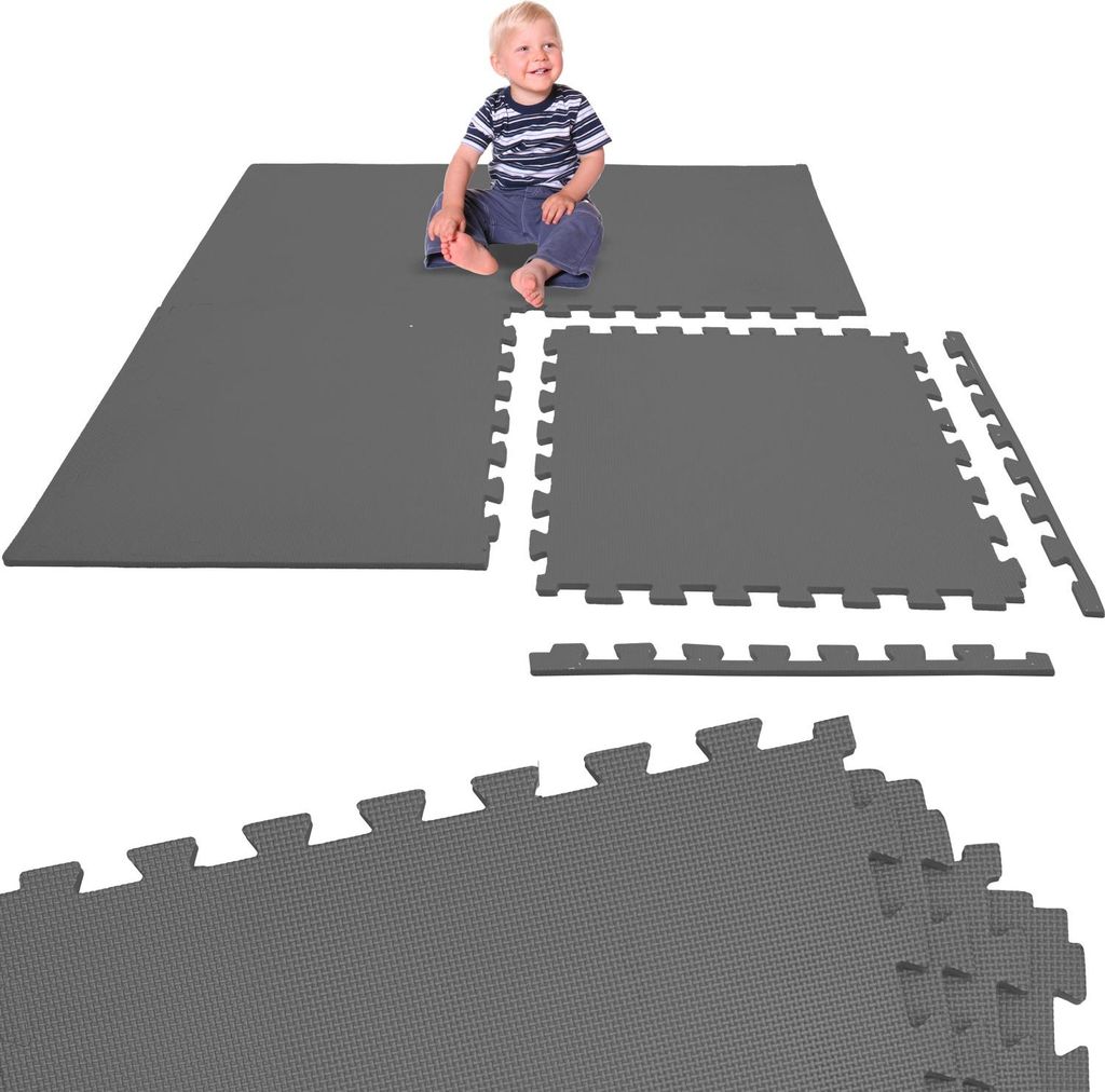 4 Teile Spielmatte Kinder Puzzlematte 50x50 Krabbelmatte Bodenmatte Kinderzimmer