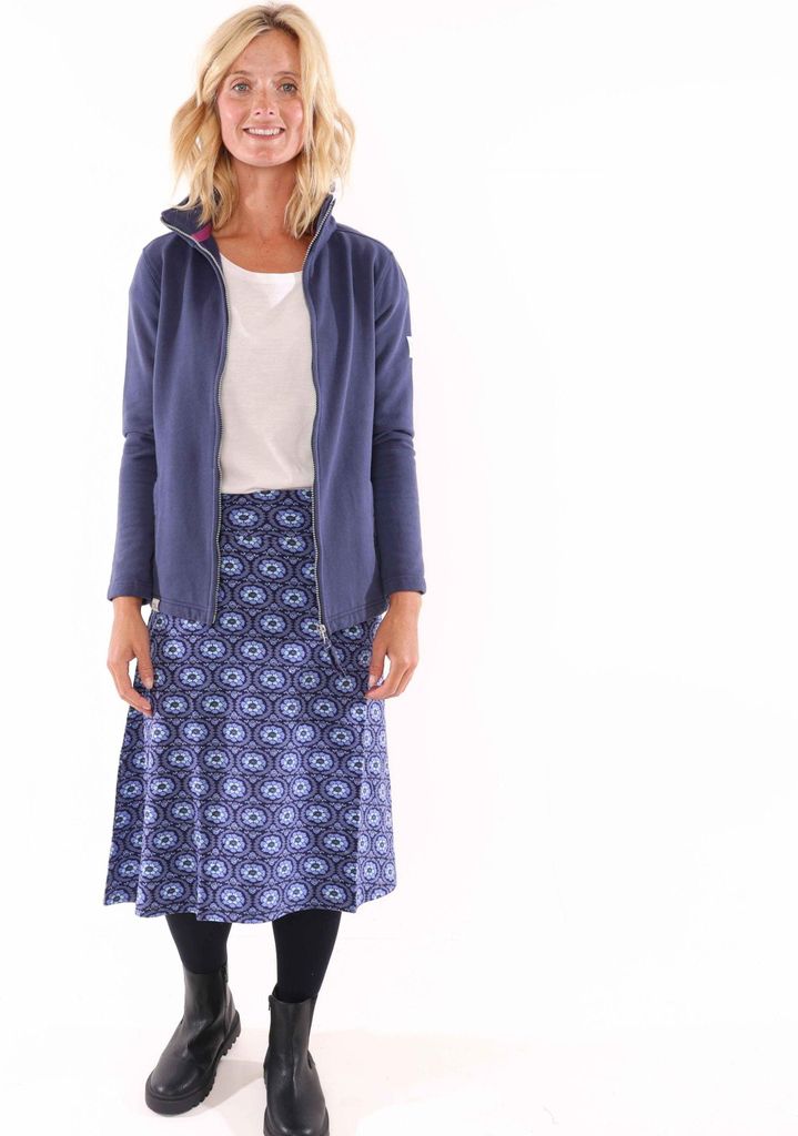 Lazy Jacks - Midirock für Damen, Jersey LJ245 (40 DE) (Blau)