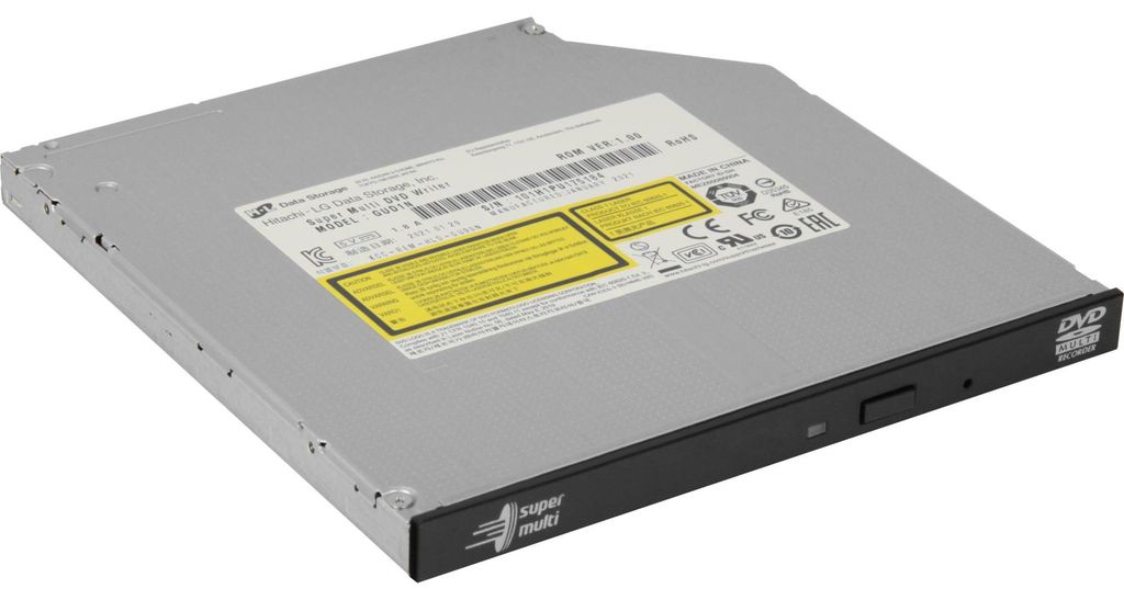 Hitachi-LG GUD1N, Schwarz, Edelstahl, Ablage, Laptop, DVD Produktbild 