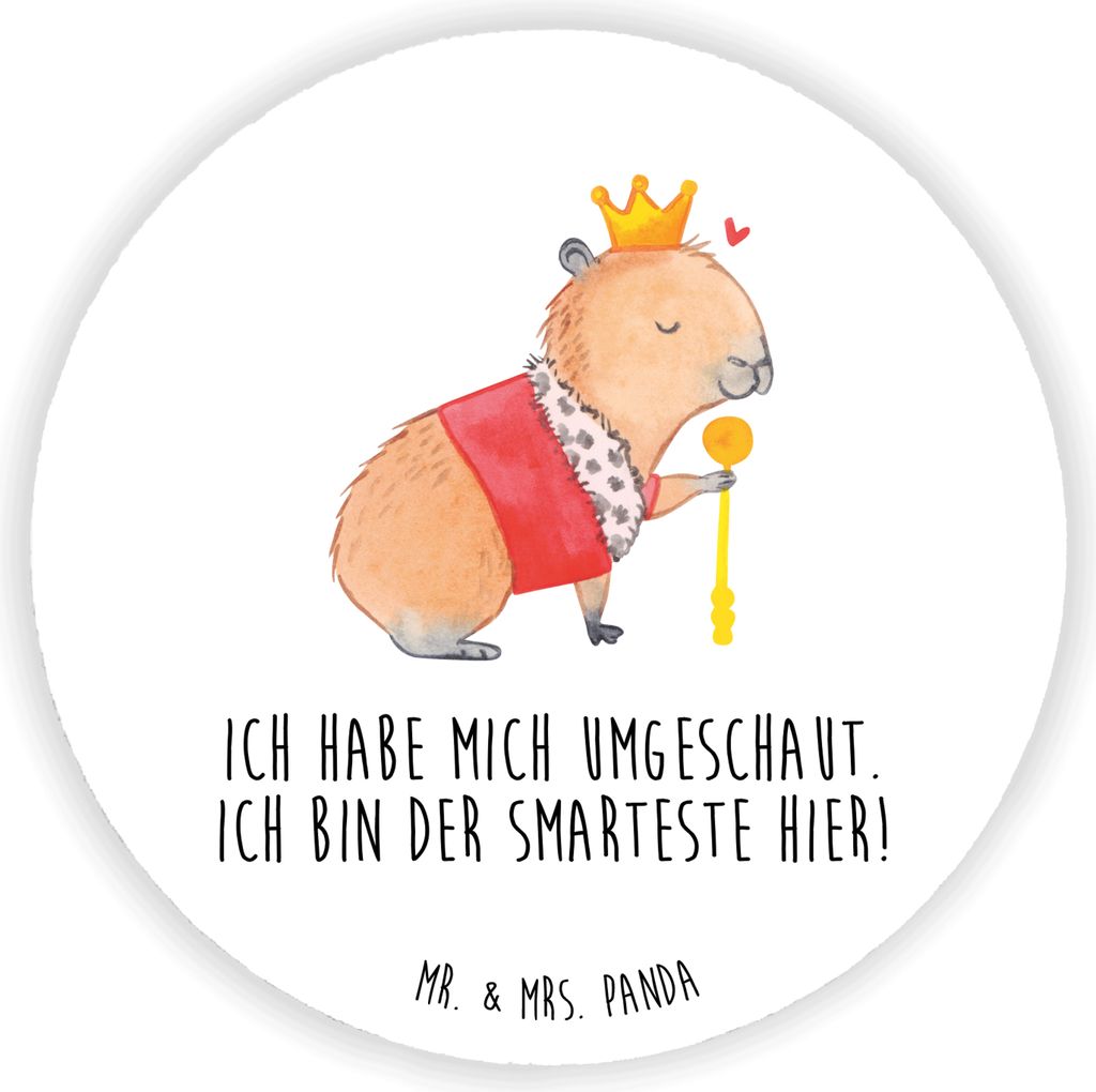 Mr. & Mrs. Panda magnet Capybara König - Weiß - Geschenk, pinnwand, Lustige Sprüche, haftmagnet, für kühlschrank, Kühlschrankmagnet, whiteboa...
