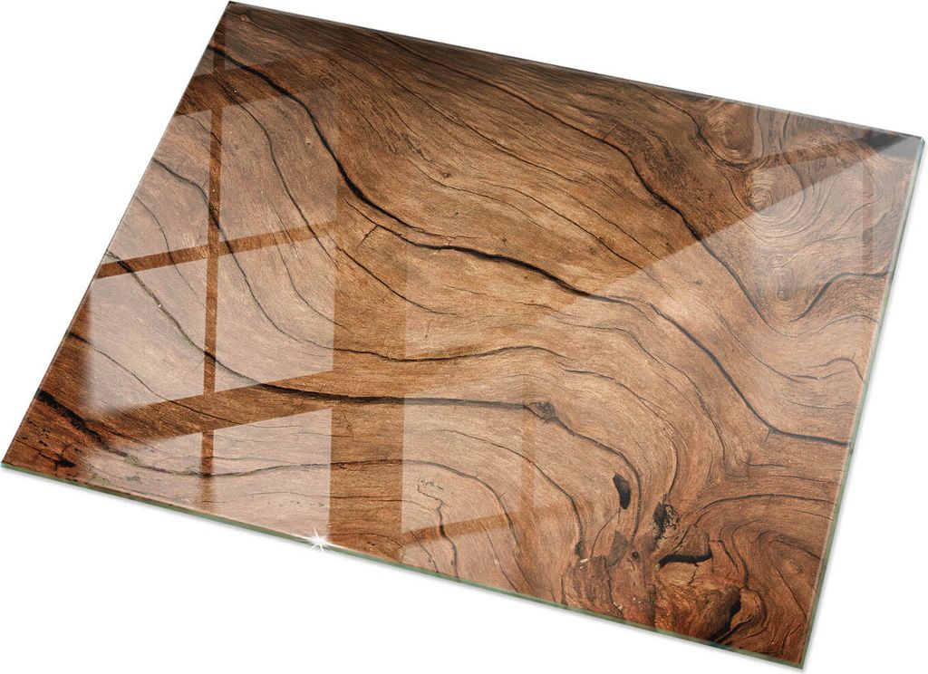 Naturholzmuster– Küchenarbeitsplatte – Glasplatte Küche – Glasarbeitsplatte – Küchenplatte Glas – Arbeitsfläche Glas – Pflegeleicht...
