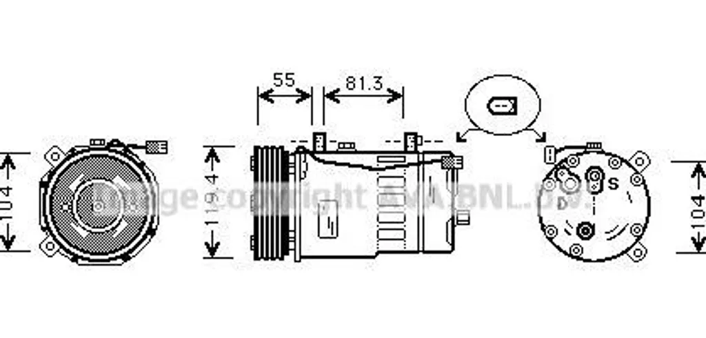 Compresseur de clim pour Audi A3 8L et Volkswagen Golf 4 Bora Octavia