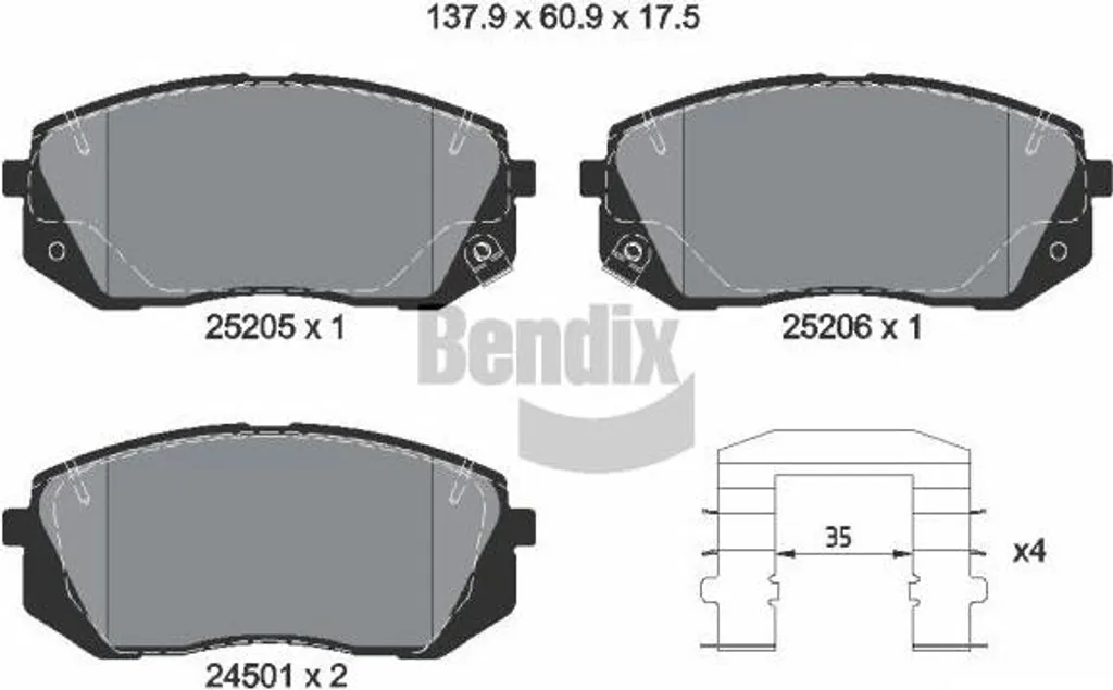 Jeu de plaquettes de frein à disque pour Kia Sportage Optima et Soul BPD1077
