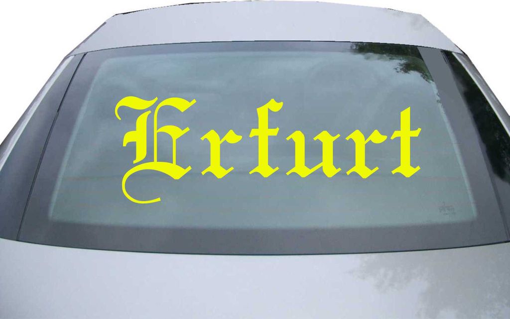 Indigos UG - Aufkleber Heckscheibe & Motorklappe DE6497 - neongelb - 600x210 mm - Stadt Ert - Auto Scheiben Fenster Heckklappe Tuning Racing JDM - ...