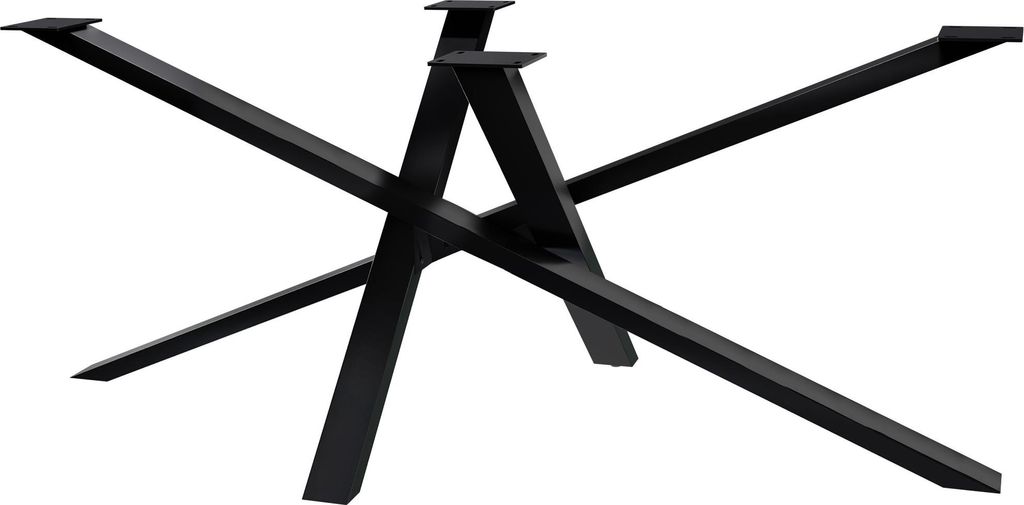 CLP Tischbeine Finney aus Stahl schwarz Größe 180x80x72 cm Größe 180x80x72 cm