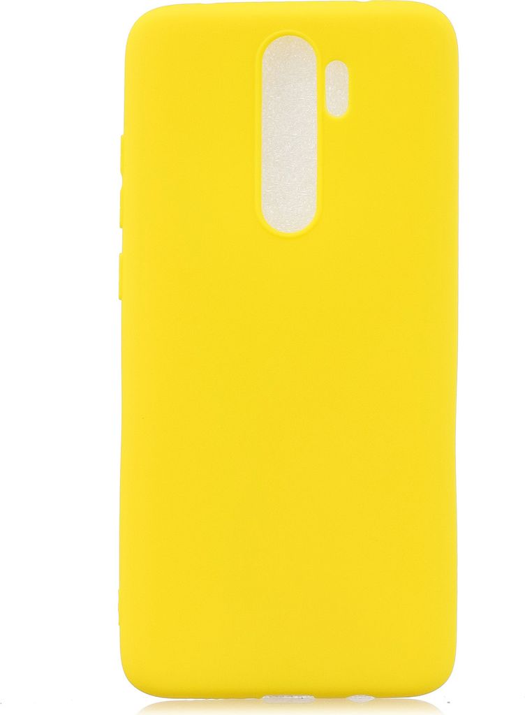Für Redmi NOTE 8 Pro Soft Candy Farbe Frosted Surface Shockproof TPU Zurück Cover Handy Fall gelb