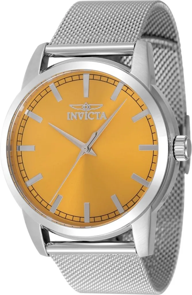 Invicta Celestial 48506 Orologio da Uomo - Impermeabile - Analogico - Movimento Quarzo - acciaio inossidabile con quadrante giallo - 43mm