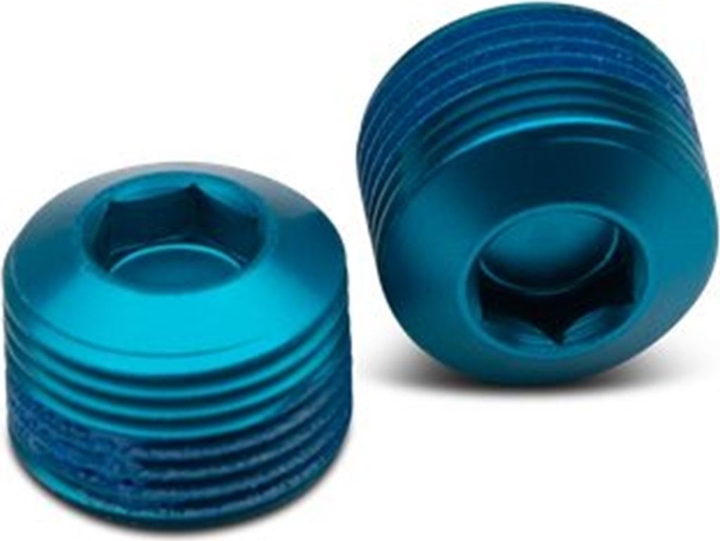 Crankbrothers Pedal End Cap Endkappe, (VE/2), Hex, blue