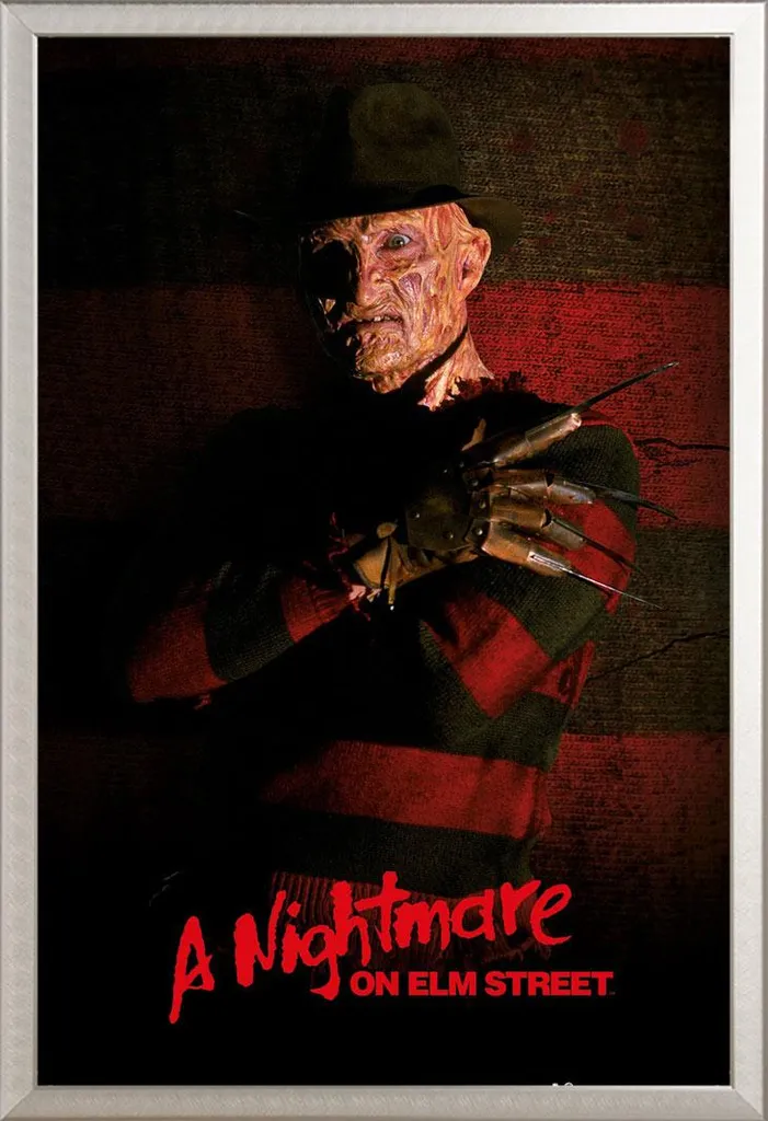 Poster Freddy Krueger avec cadre Shinsuke aluminium et vitre acrylique