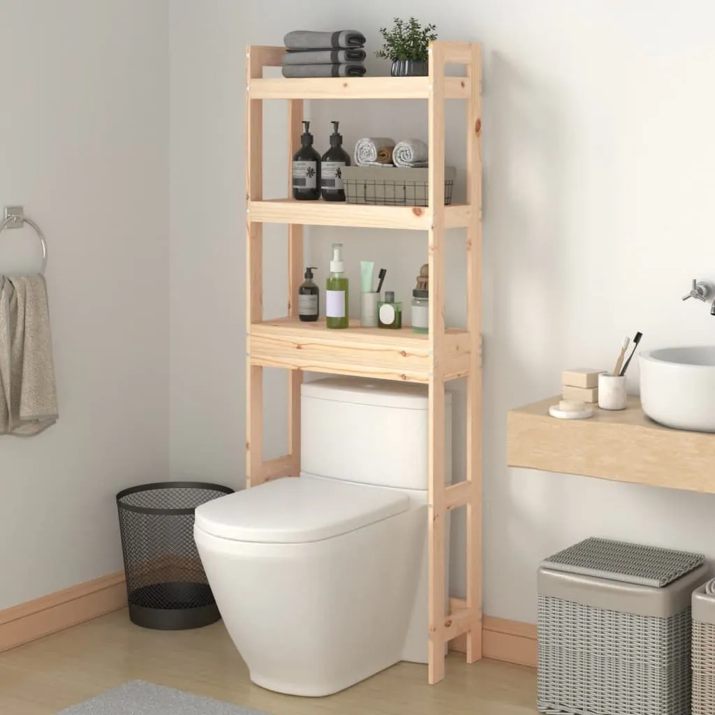 Mensola Toilette Luxury Pino Massiccio 63x26x171 cm | The Living Store