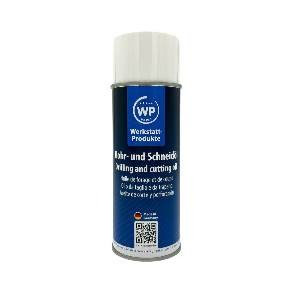 A can of drilling and cutting oil on a white background.