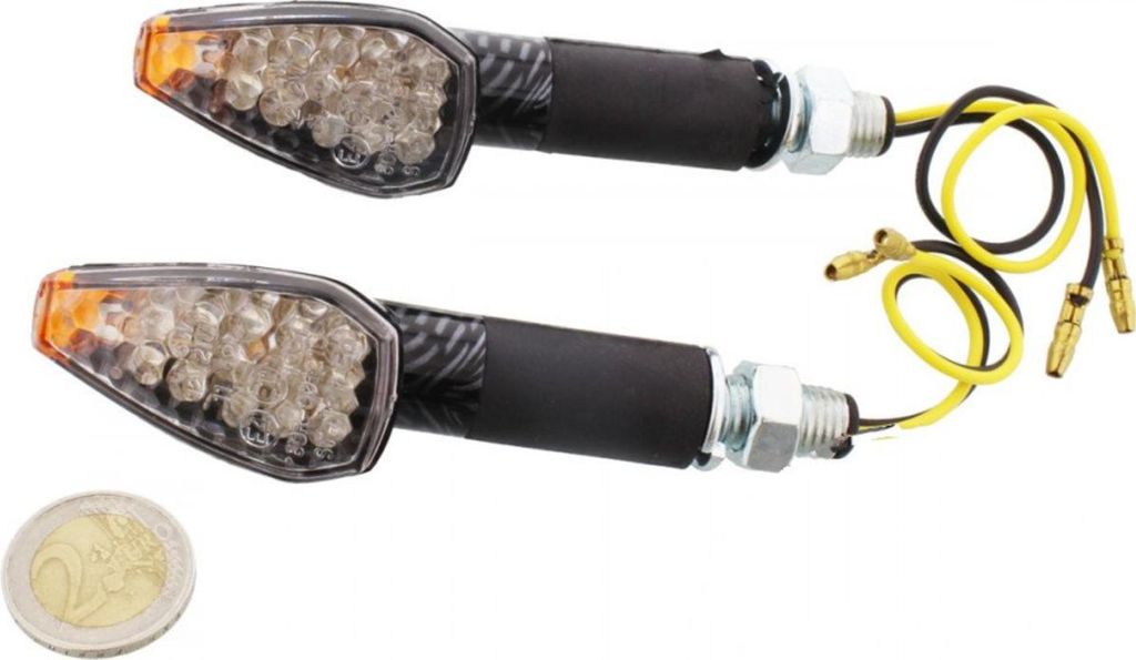 Blinker JMP Arrow2 LED lang weiß Carbon Optik
