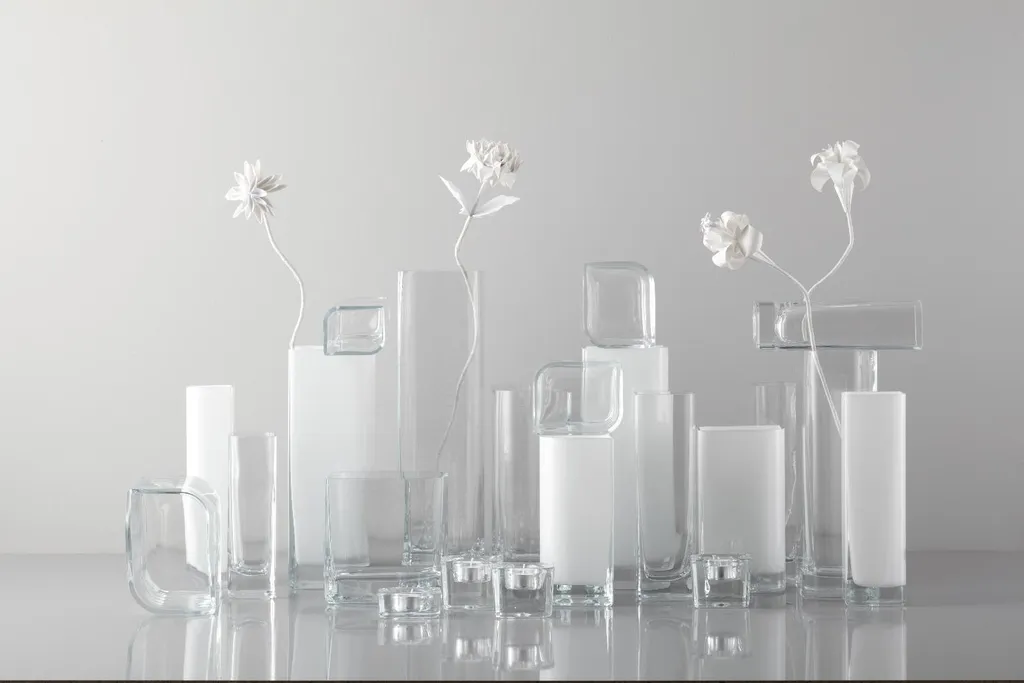 Vase décoratif blanc Leonardo Lucca 20 cm - Soliflore moderne en verre - 6
