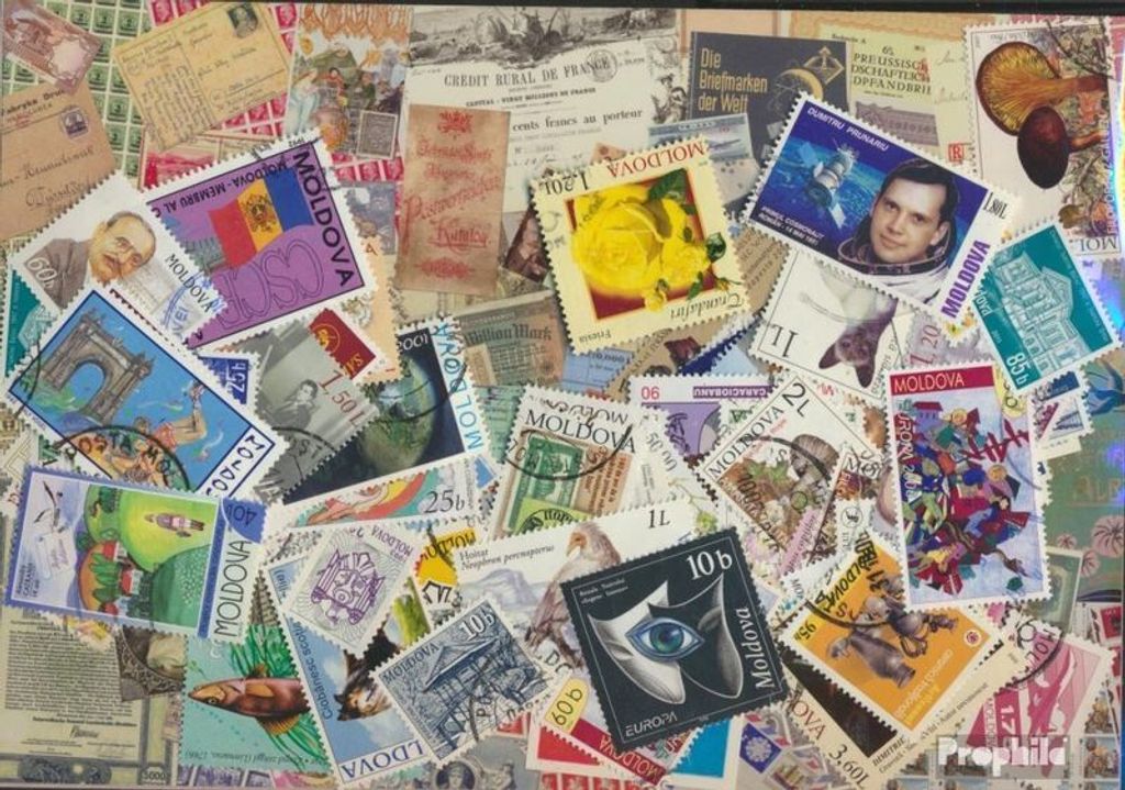 Briefmarken Moldawien 200 verschiedene Marken