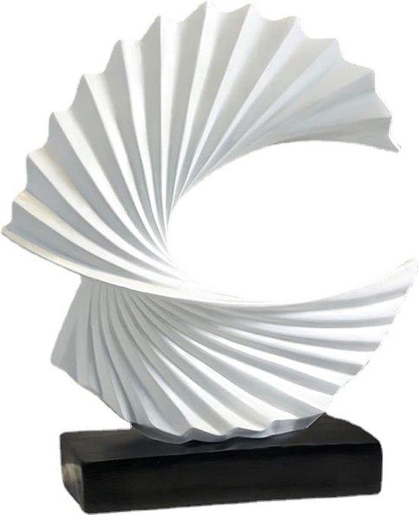 Wit Abstract Kunstbeleuchtung für Wohnzimmer, Appartement, Schlafzimmer, Bücherregal, Büro, Skulptur, Hars, 28 cm