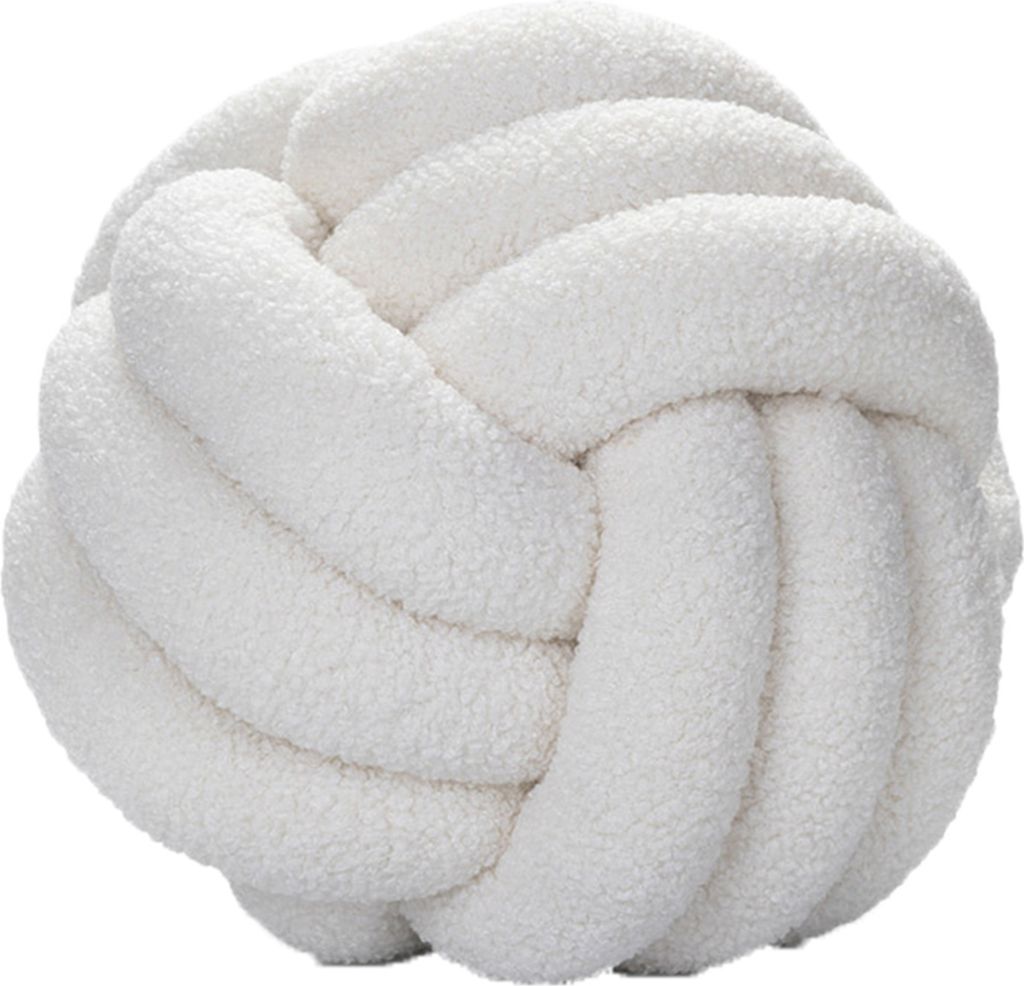 Kissen, manuell, geflochtener Knoten, runde Kugelform, Sherpa, elastisch, Schlafbegleiter, Sofa, Couch, Dekoration, Überwurfkissen, Fotografie-Kissen