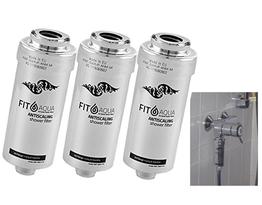 3 x Duschfilter FitAqua Antiscaling Wasserfilter für Dusche Produktbild 