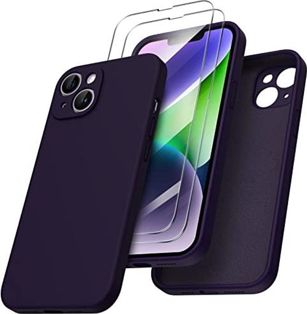 APPLE IPHONE 14 Plus HÜLLENSET LILA + 2x GEHÄRTETES GLAS