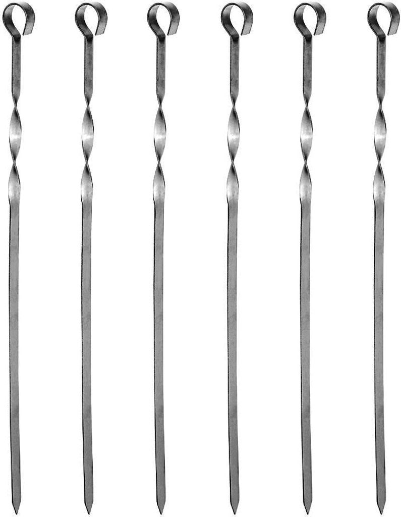 Grillspieße/Schaschlikspieße - Edelstahl - L: 45cm - 6er Produktbild 1