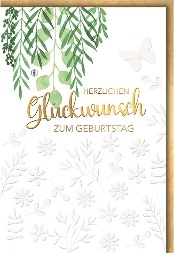 Geburtstag - Glückwunschkarte im Format 11,5 x 17 cm mit Umschlag