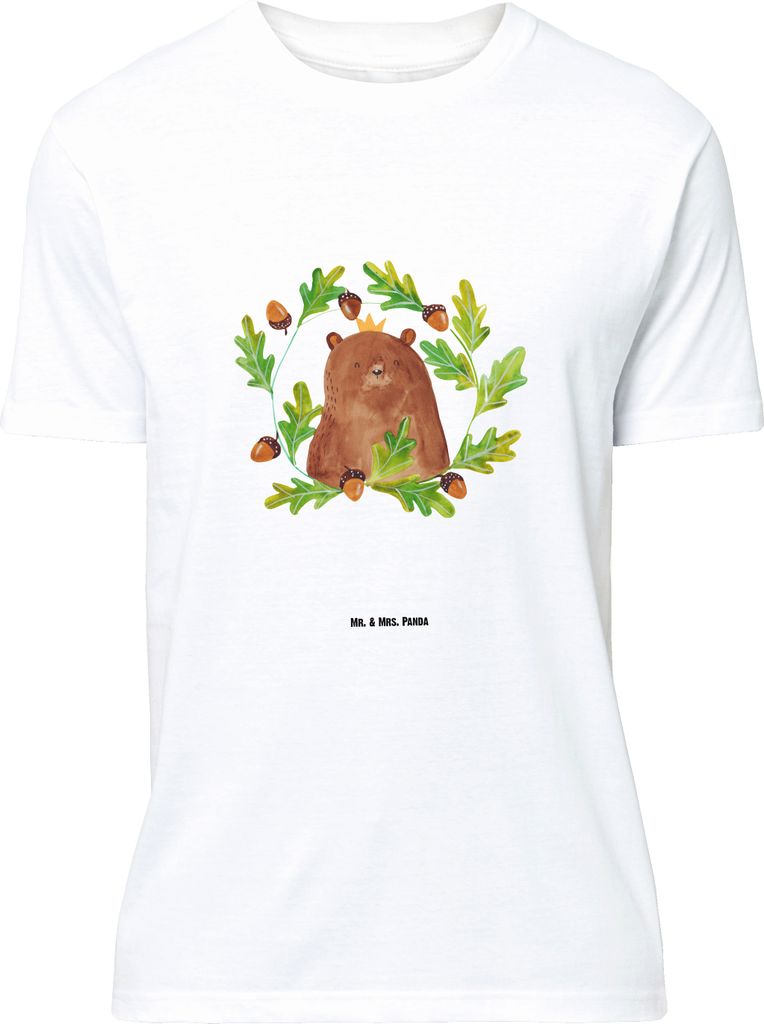 Mr. & Mrs. Panda Größe M T-Shirt Bär König - Weiß - Geschenk, Papa, Vatertag, Papi, Shirt, Teddy, Vater, mit Spruch, Tshirt, Bester, Herren