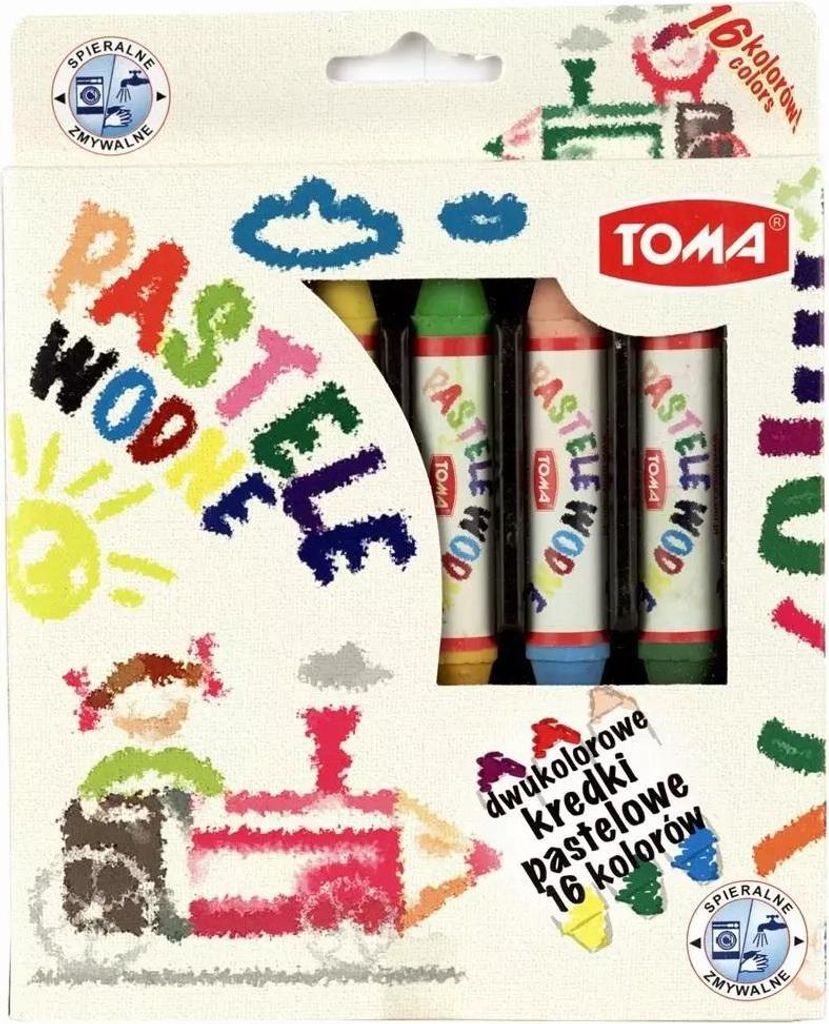 Kredzio Wasserpastellstifte, 16 Farben, TOMA Produktbild 