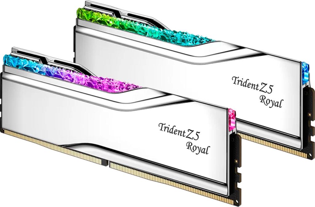 DIMM 32 GB DDR5-6800 (2x 16 GB) Dual-Kit (silber, F5-6800J3445G16GX2-TR5S, Trident Z5 Royal Silver, INTEL XMP)