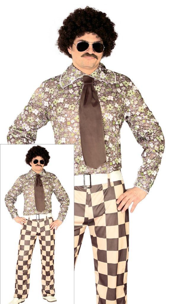 King of Disco Kostüm Funky Retro 70er 80er Jahre, M Produktbild 