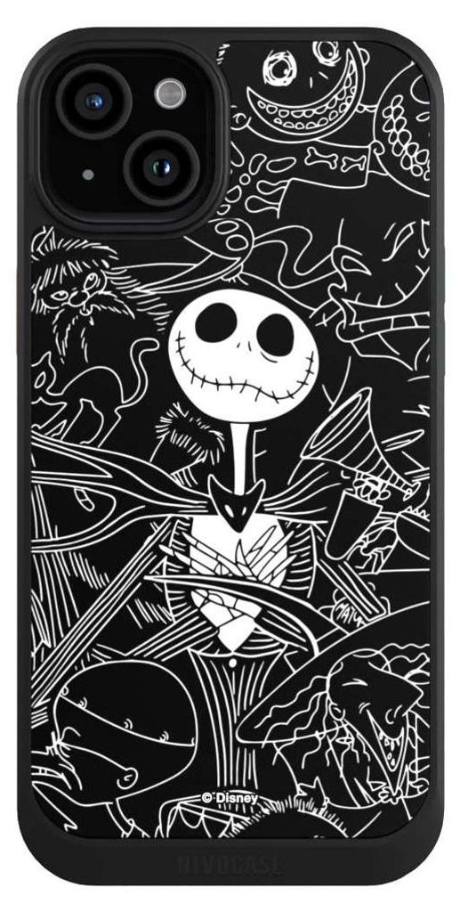 NIVOCASE Hülle für Apple iPhone 15 Plus Handyhülle NIVOcore Case Schwarz Disney Halloween Nightmare Before Christmas