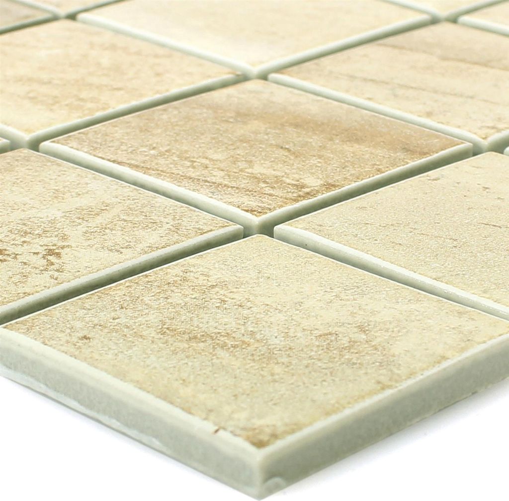 Keramik Betonoptik Mosaikfliesen Shepherd Beige Produktbild 