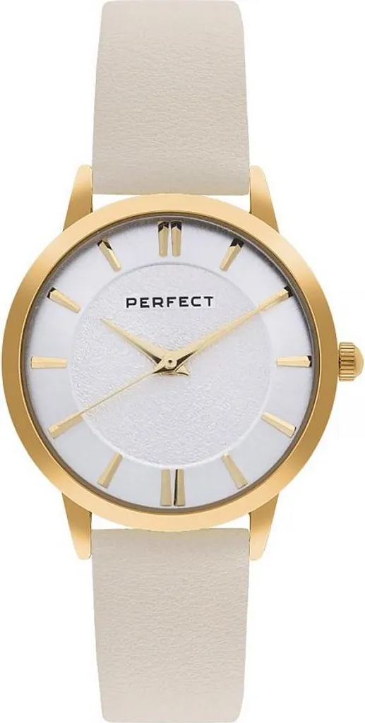 Montre classique pour femme Perfect-PF01013 en acier argenté et cuir
